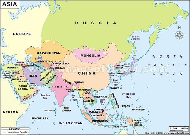 Asia continents